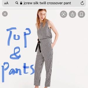Jcrew silk top & pants
